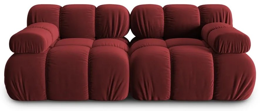Piros bársony kanapé 188 cm Bellis – Micadoni Home
