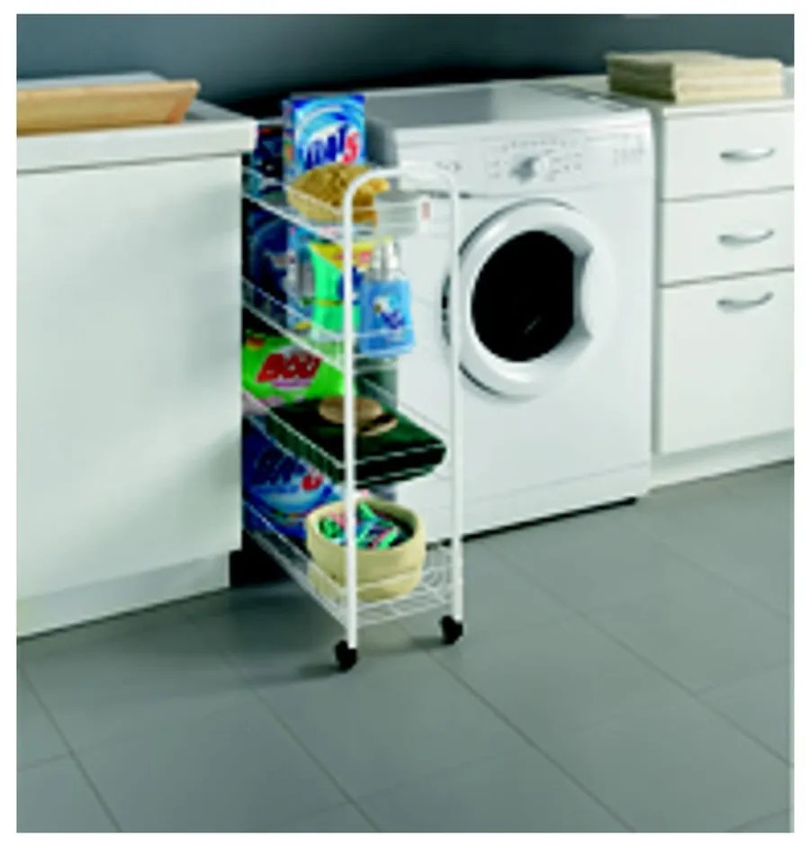 Laundry négyszintes fürdőszobai állvány, 23 x 84 cm - Metaltex