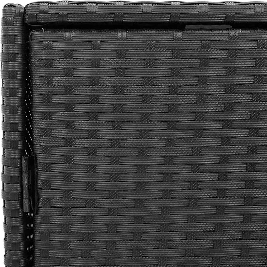 vidaXL fekete polyrattan kerti tárolószekrény 55 x 59 x 80 cm
