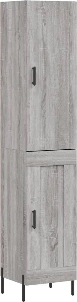 vidaXL szürke sonoma szerelt fa magasszekrény 34,5 x 34 x 180 cm