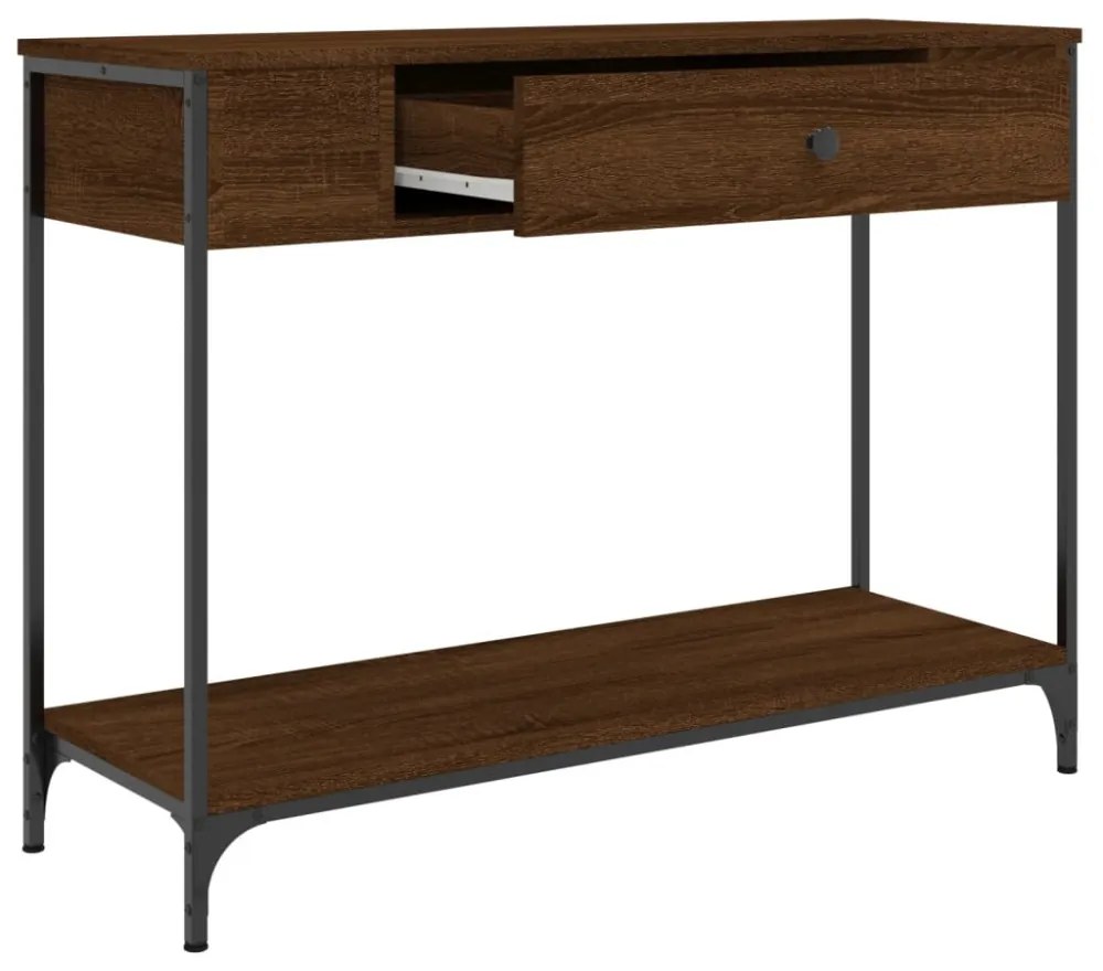 vidaXL barna tölgyszínű szerelt fa tálalóasztal 100 x 34,5 x 75 cm