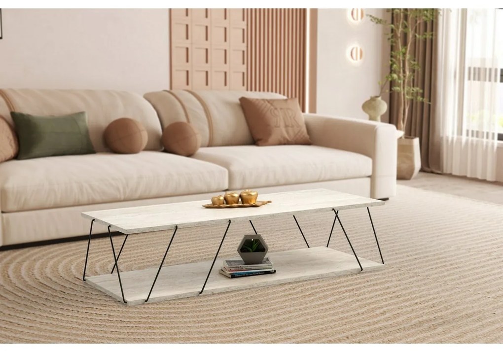 Labranda Travertine and Black konferenciaasztal