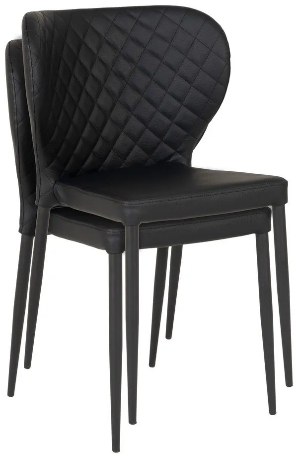 Fekete étkezőszék szett 4 db-os Pisa – House Nordic