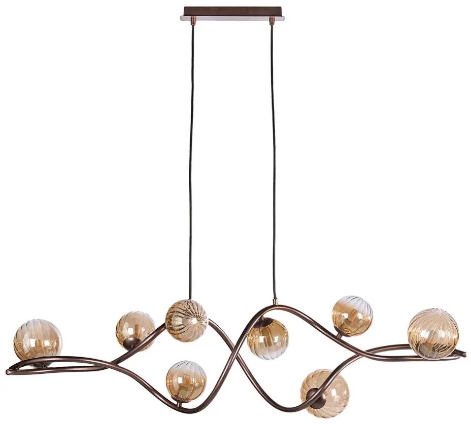 ONLI - Csillár zsinóron FRIDA 8xG9/10W/230V réz