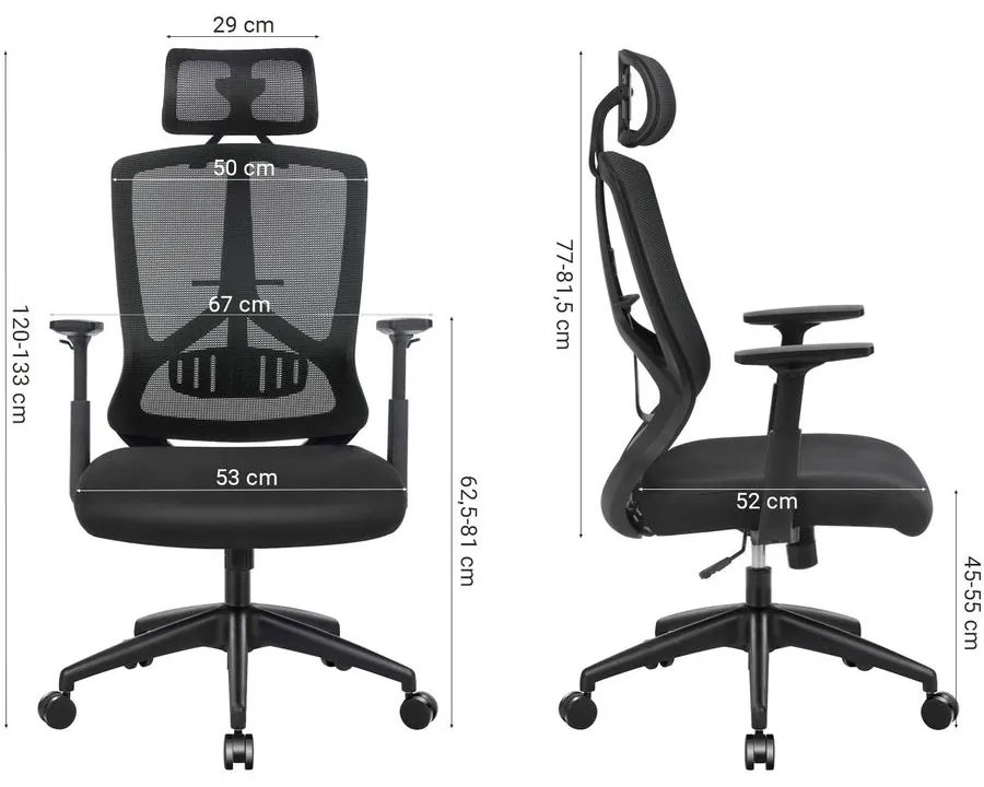 Irodai szék, ergonomikus forgó szék deréktámasszal