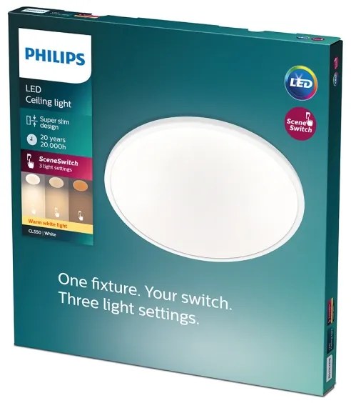Philips - LED Szabályozható mennyezeti lámpa CLEAR 1xLED/18W/230V  2700K