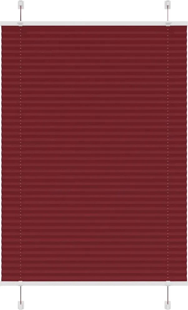vidaXL pliszírozott redőny Bordeaux piros 95x150 cm szövetszélesség