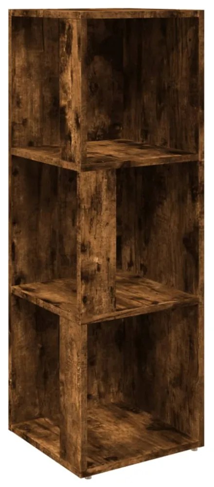 füstös tölgy színű szerelt fa sarokszekrény 33 x 33 x 100 cm