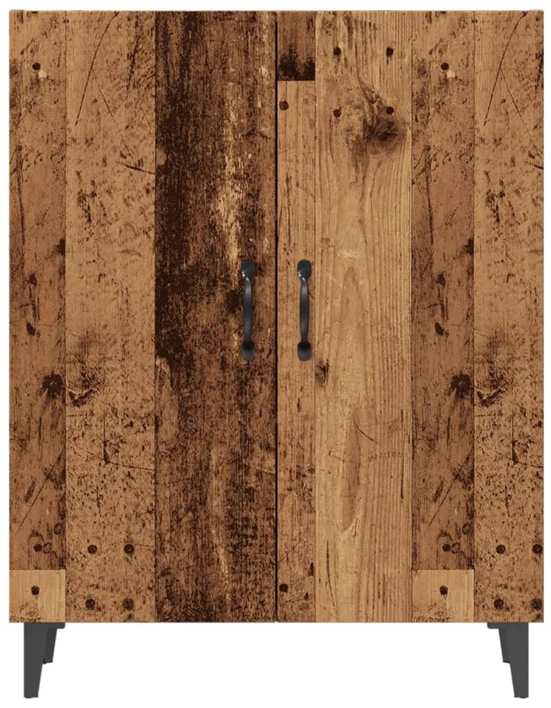 antik fa színű szerelt fa tálalószekrény 70 x 34 x 90 cm