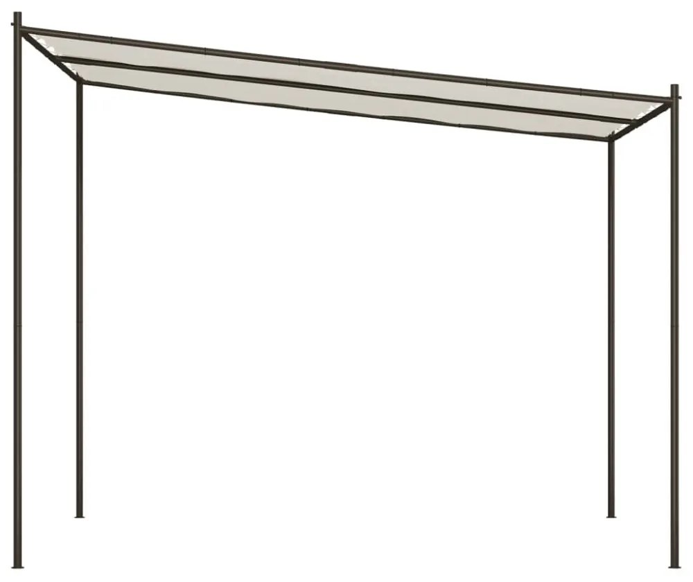fehér szövet és acél pavilon 3 x 3 m 180 g/m²