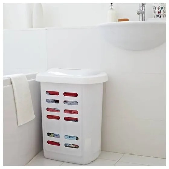 Linen Hamper White fehér szennyeskosár, 60 l - Addis