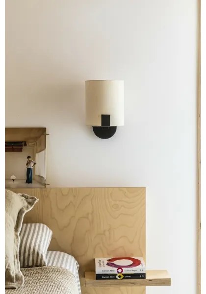 FARO 20053 - LED Fali lámpa NILA 1xE27/15W/230V + LED/3W krémes/fekete