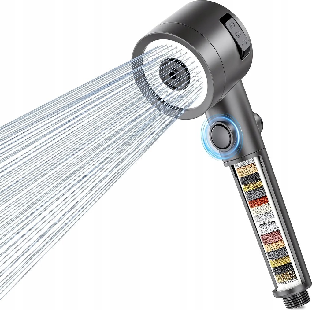 Zuhanyfej zuhanyszűrővel, grafit színű Magichome