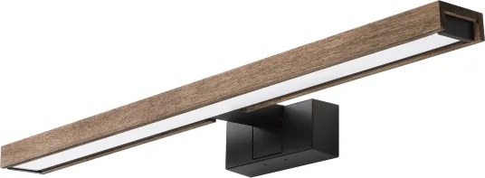 Brilagi - LED fürdőszobai tükör 3 az 1-ben WOODY MIRROR LED/12W/230V IP44 fekete/tölgy/dió