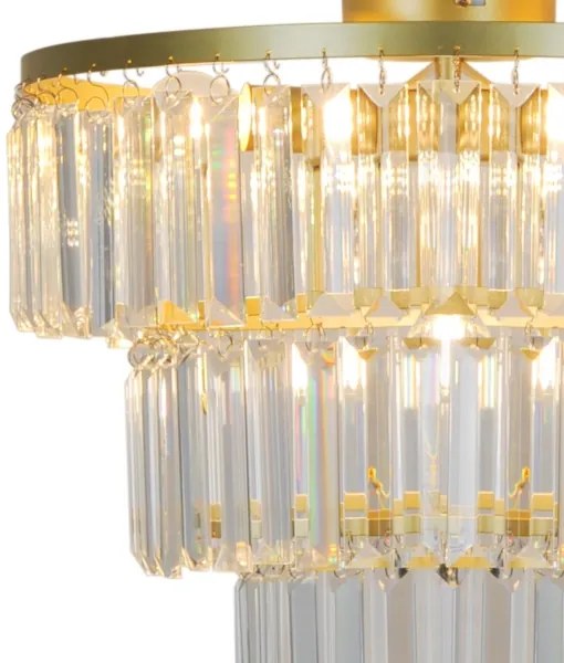 Zuma Line P17127-4-GD - Felületre szerelhető csillár TIFANNY 4xE14/40W/230V arany