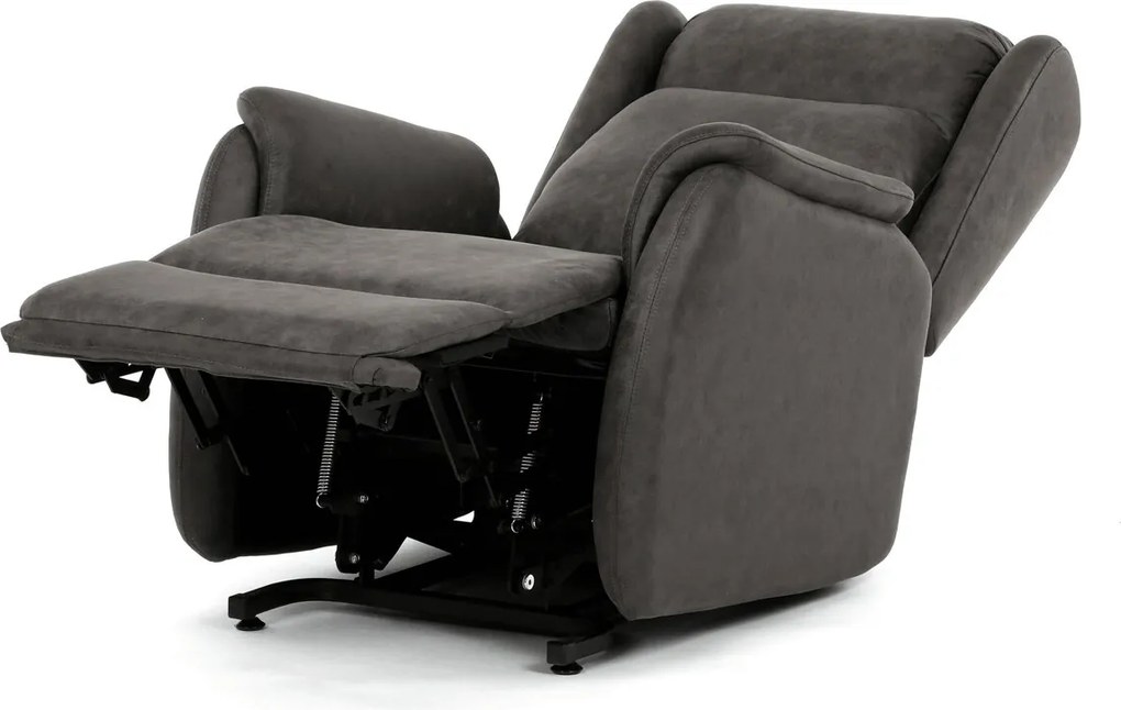 Fekete elektromos relaxfotel kábeles vezérléssel, vintage szövet kárpitozással, TV-L8902 BK3