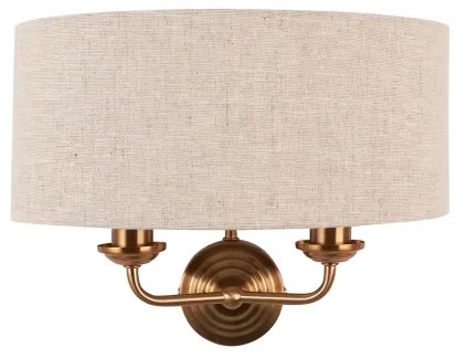 Endon 110726 - Fali lámpa HIGHCLERE 2xE14/40W/230V bézs/réz