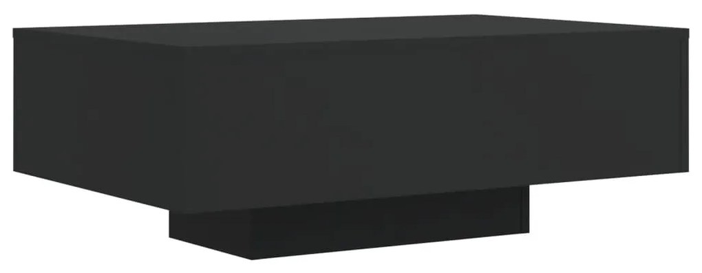 Fekete dohányzóasztal LED-lámpákkal 85 x 55 x 31 cm