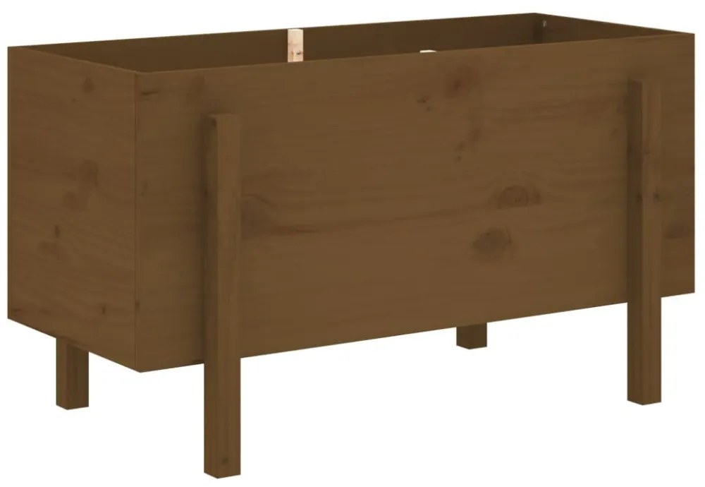 vidaXL mézbarna tömör fenyőfa kerti magaságyás 101 x 50 x 57 cm
