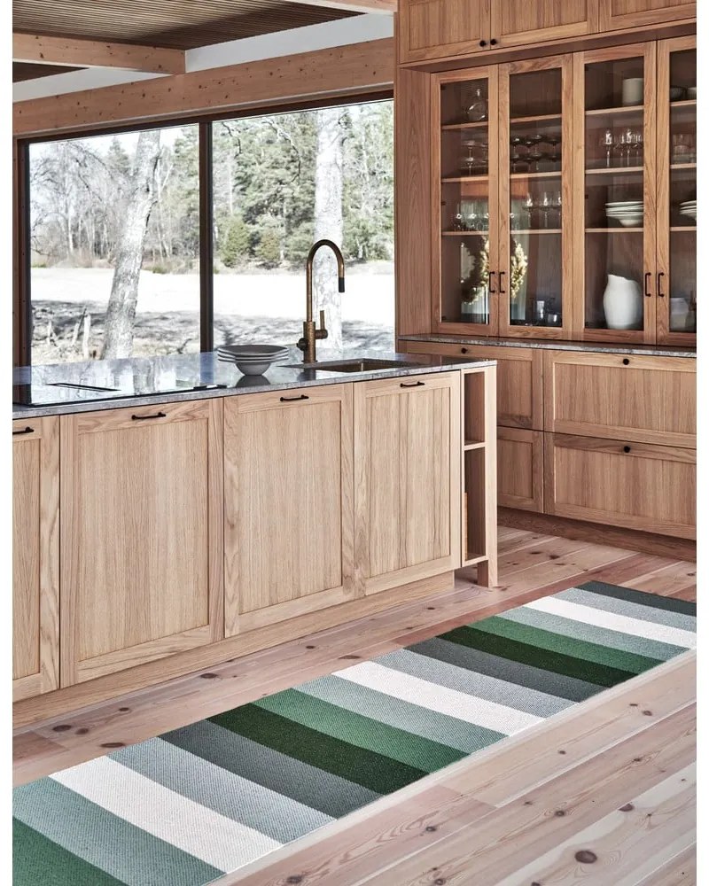 Zöld-krémszínű kültéri-beltéri szőnyeg 70x100 cm Molly Woods – Pappelina