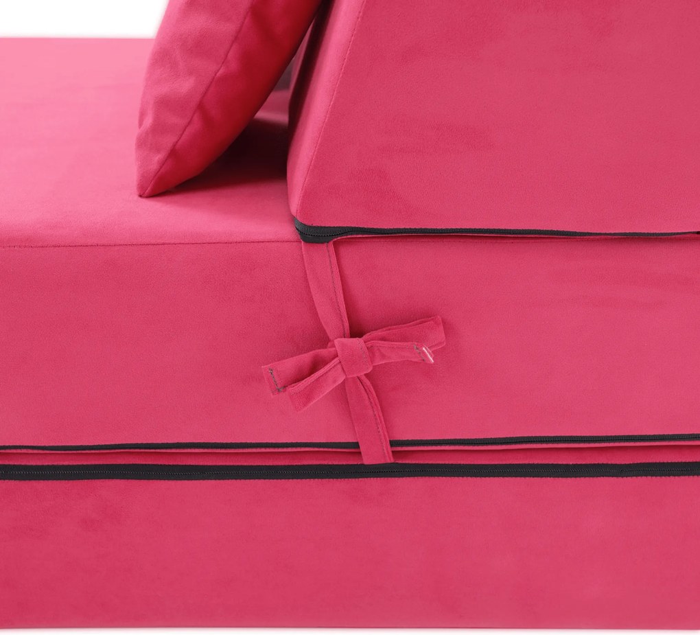 Összecsukható matrac/fotel, 2v1, rózsaszín magenta, PELOS