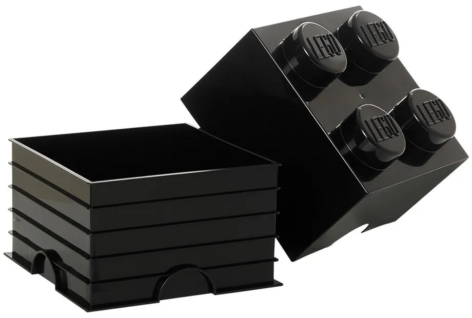 Négyszögletes fekete tárolódoboz - LEGO®