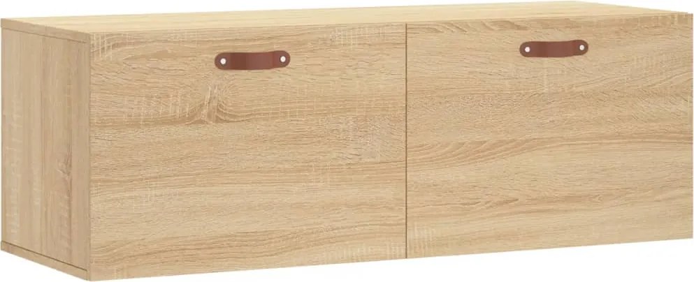 vidaXL sonoma tölgy színű szerelt fa faliszekrény 100 x 36,5 x 35 cm