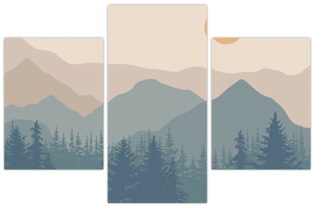 Kép - Türkiz hegység N⁰1 (90x60 cm)