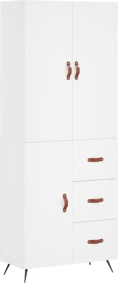vidaXL fehér szerelt fa magasszekrény 69,5 x 34 x 180 cm