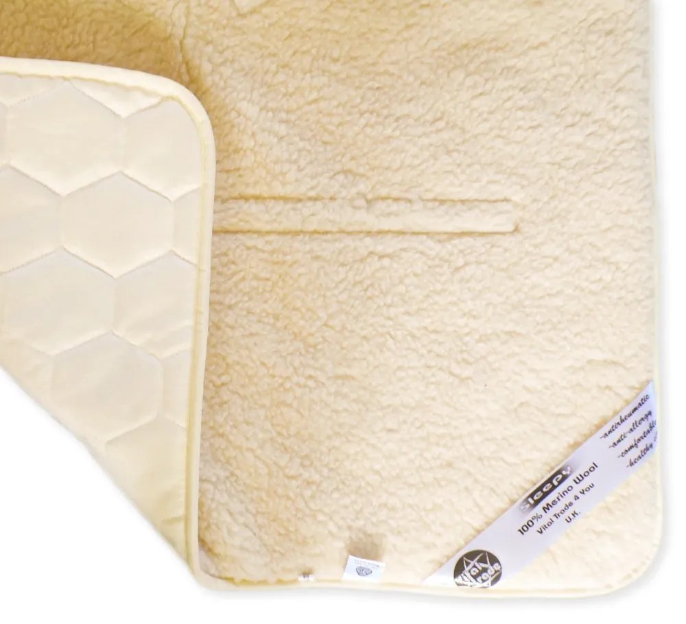 Ortho-Sleepy mágneses derékalj gyapjú steppelt 520 g/m² / 140x200 cm