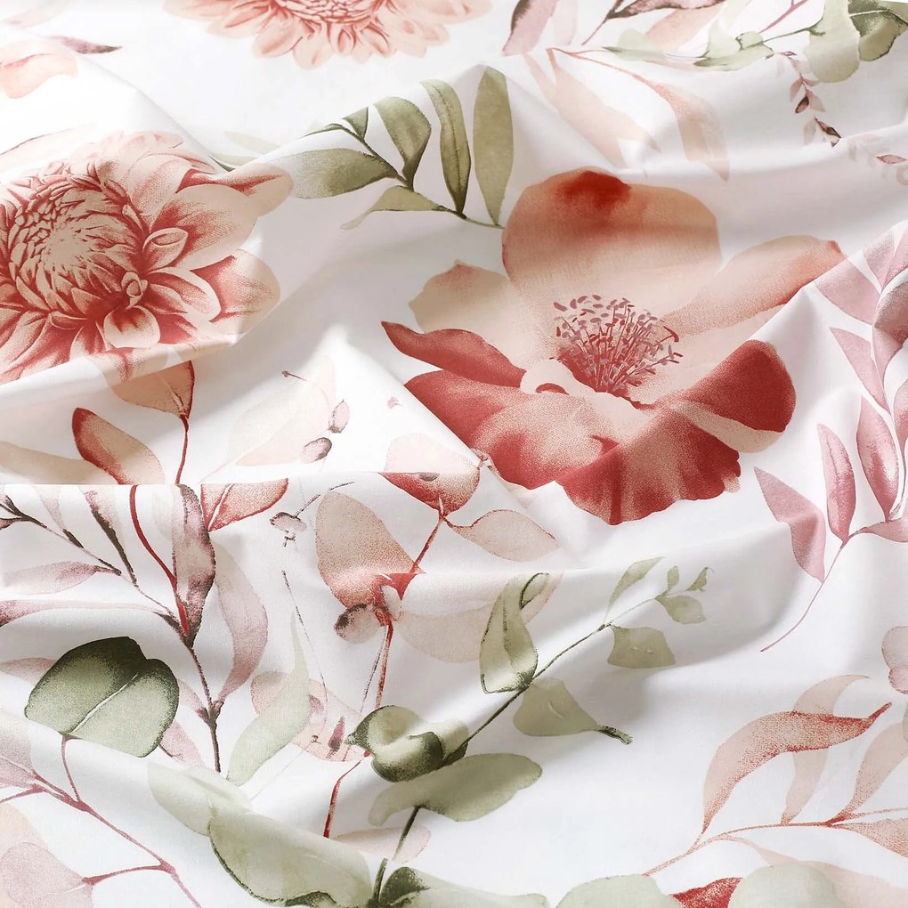 Goldea pamut drapéria deluxe - akvarell virágok 280x160 cm