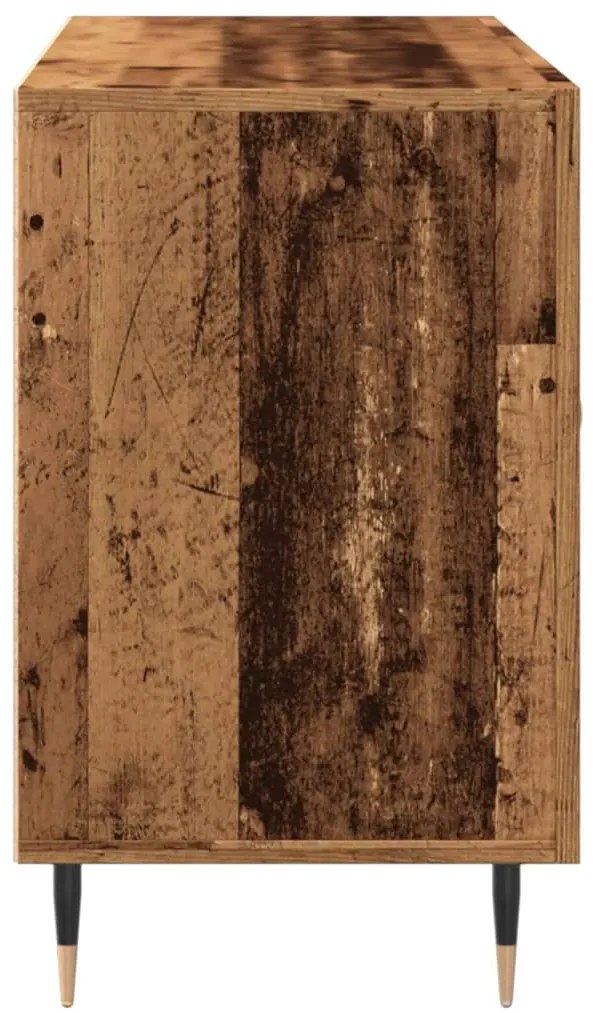 antik fa színű szerelt fa tálalószekrény 100 x 36 x 60 cm
