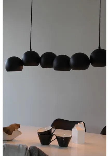 Markslöjd 108860 - Csillár zsinóron CUPOLO 7xE14/40W/230V fekete