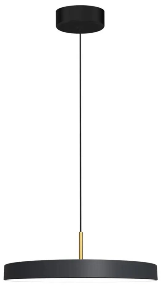 LED Csillár zsinóron DISC LED/38W/230V átm. 45 cm fekete