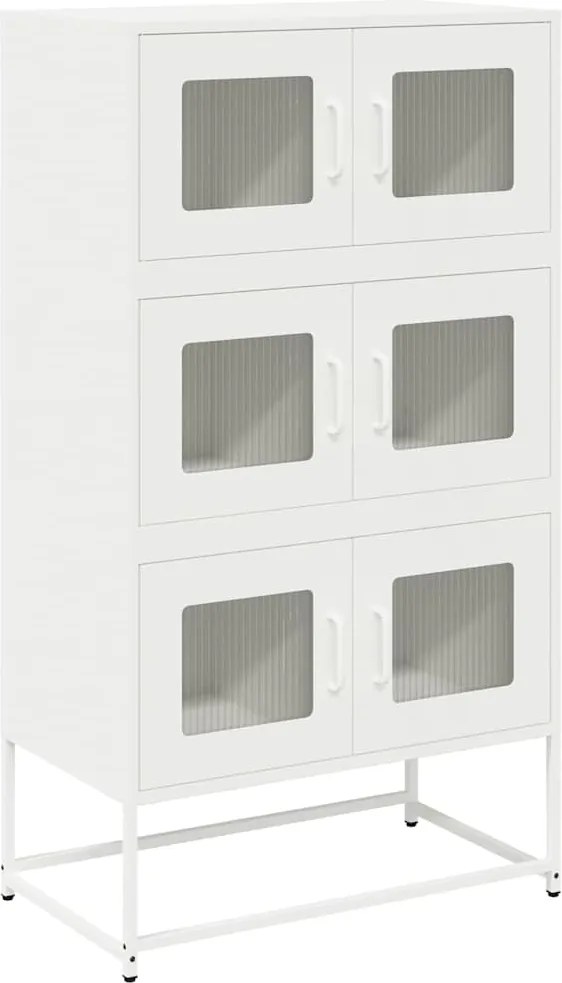 vidaXL Magastábla Fehér 68x39x123 cm Acél
