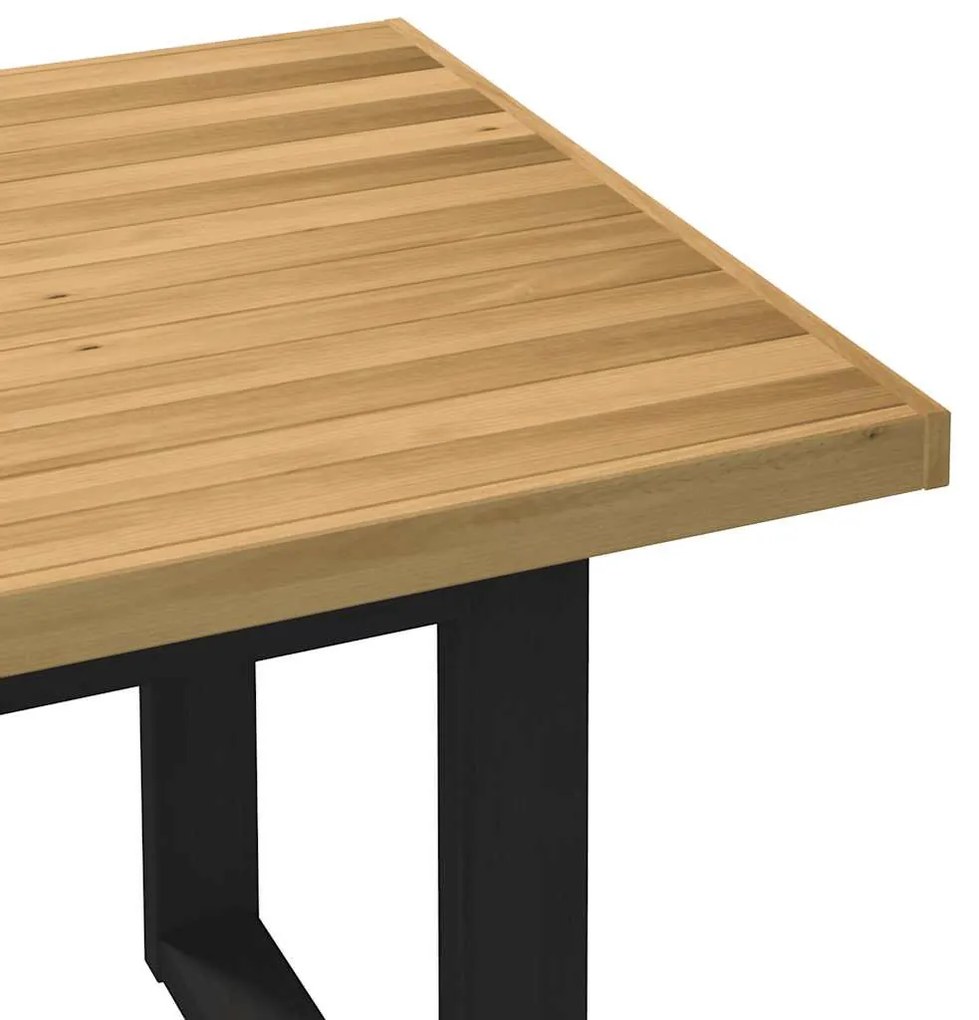 Étkezőasztal NOAIN U-alakú lábak 180x90x75 cm tömörfa fenyőfa