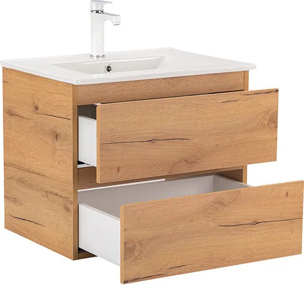 Vario Forte 60 alsó szekrény mosdóval tölgy-tölgy