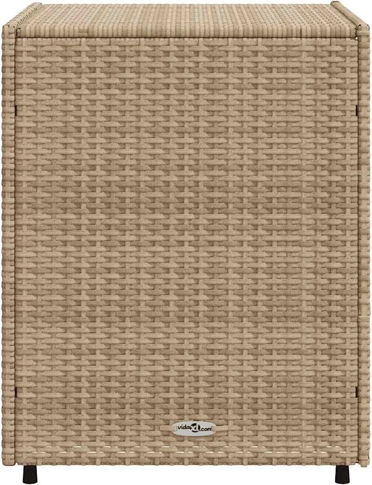 vidaXL bézs polyrattan kerti tárolószekrény 55 x 59 x 69 cm