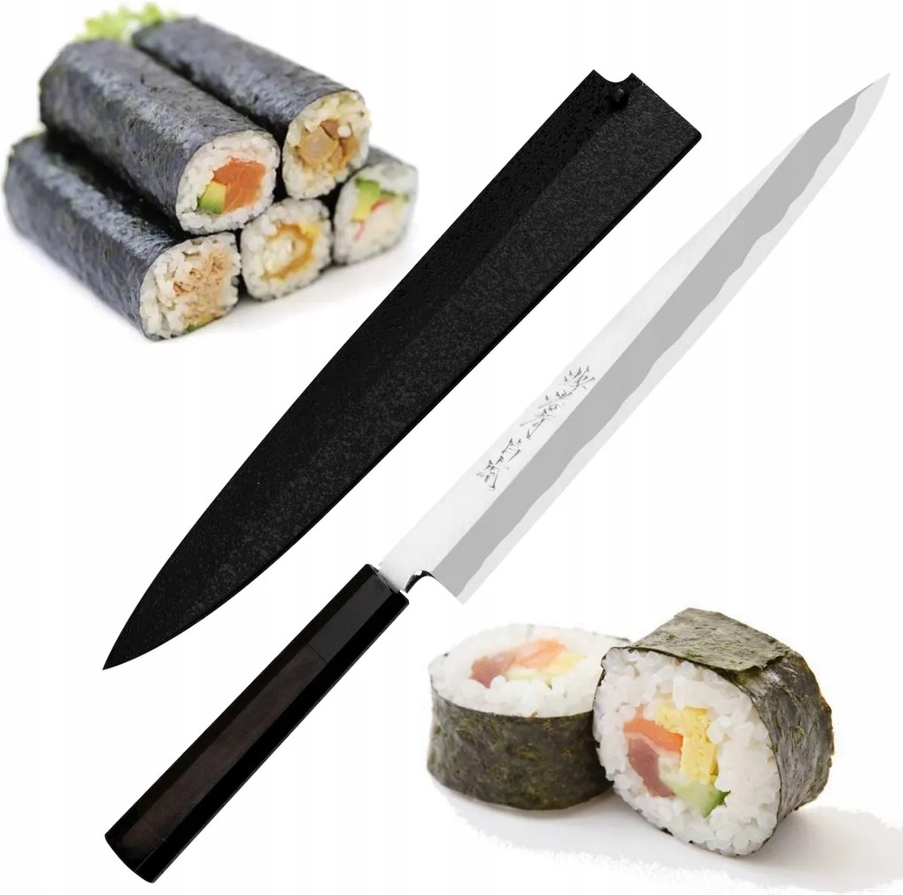 Sakai Takayuki Byakko Shirogami#1 Japán Kiritsuke Yanagiba kés 61HR 24cm