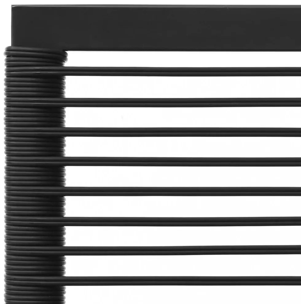 5 részes fekete-szürke polyrattan kerti ülőgarnitúra