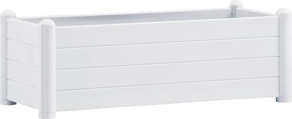 vidaXL fehér kerti PP magaságyás 100 x 43 x 35 cm