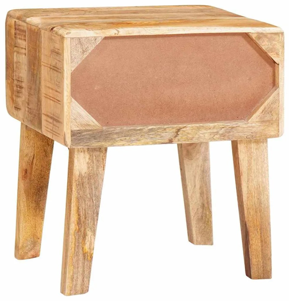 Végasztalok fiókkal ajtóval Barna 40 x 32 x 46 cm tömör mangófa