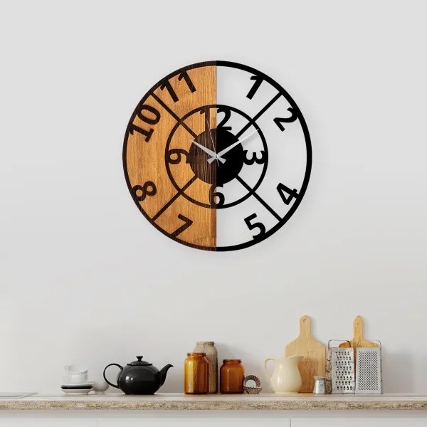 Fali óra 56 cm átmérő, 1xAA, fa/fém kivitel