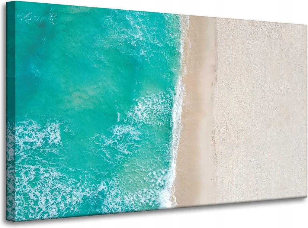 Vászonkép Víz Hullámok Tengerpart Homok 100x60 cm Ideális ajándék