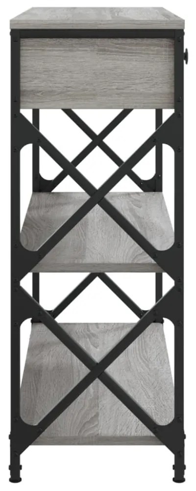 szürke sonoma szerelt fa tálalóasztal 75x28x75 cm
