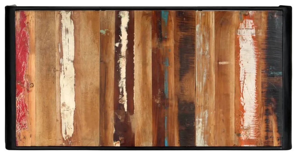 Tömör újrahasznosított fa étkezőasztal 180 x 90 x 76 cm