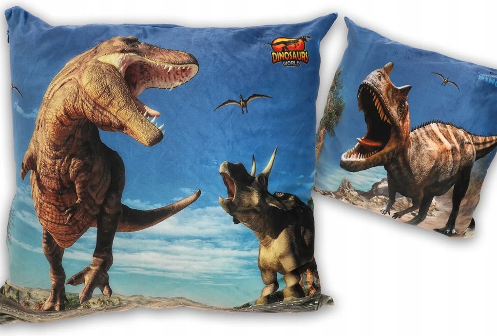 Töltettel/cipzárral ellátott párna Dinoszauruszok 20