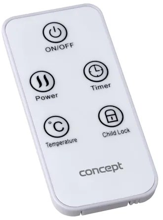 Concept KS4010 - Elektromos direkt fűtőtest/konvektor 2000 W, IP24, fekete, távirányítóval