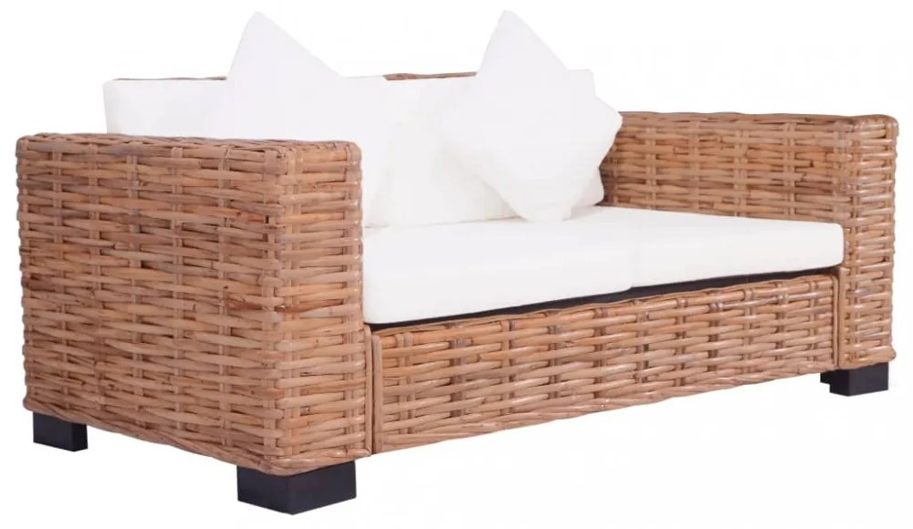 2 darabos természetes rattan kerti ülőgarnitúra