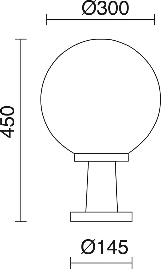 NOVOLUX 344B-G05X1A-02 Klasszikus Kültéri Állólámpa Fehér, Fekete E27 IP43